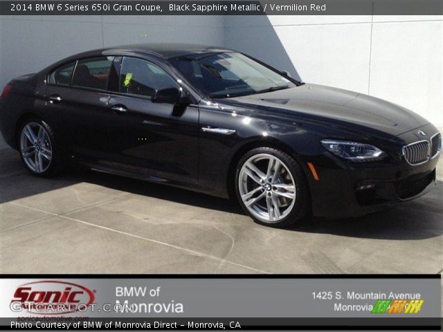 2014 BMW 6 Series 650i Gran Coupe in Black Sapphire Metallic