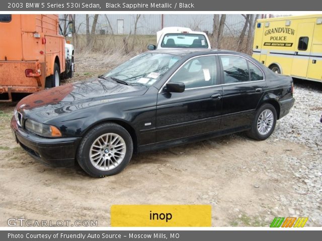 2003 BMW 5 Series 530i Sedan in Black Sapphire Metallic