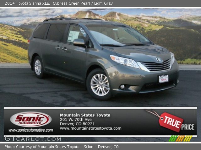 2014 Toyota Sienna XLE in Cypress Green Pearl