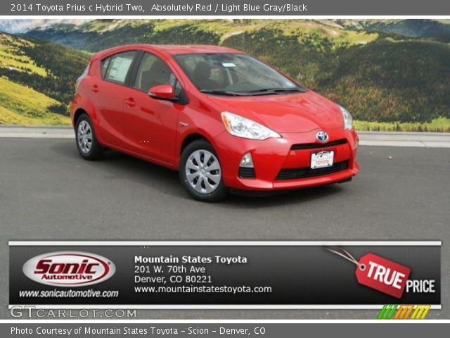 2014 Toyota Prius c Hybrid Two in Absolutely Red