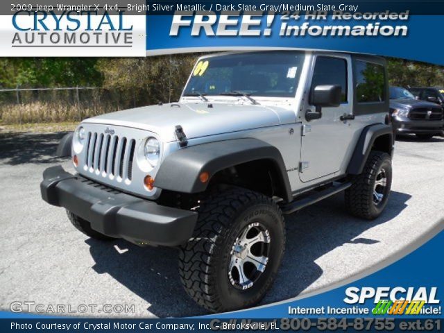 2009 Jeep Wrangler X 4x4 in Bright Silver Metallic