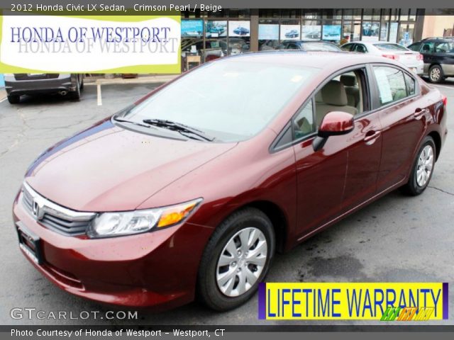 2012 Honda Civic LX Sedan in Crimson Pearl