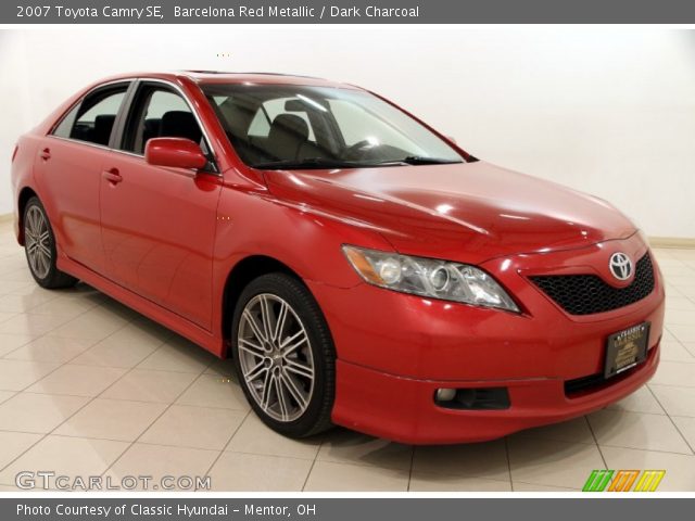 2007 Toyota Camry SE in Barcelona Red Metallic