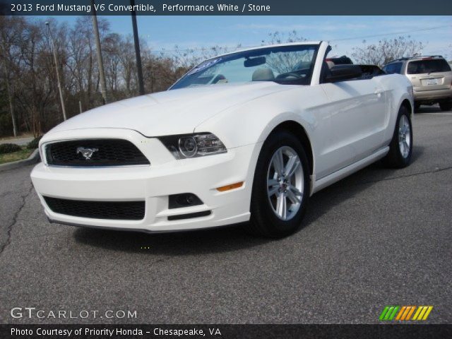 2013 Ford Mustang V6 Convertible in Performance White