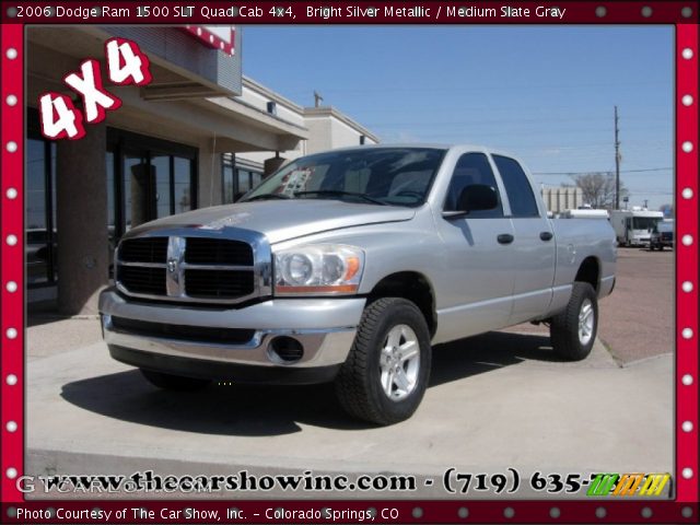 2006 Dodge Ram 1500 SLT Quad Cab 4x4 in Bright Silver Metallic