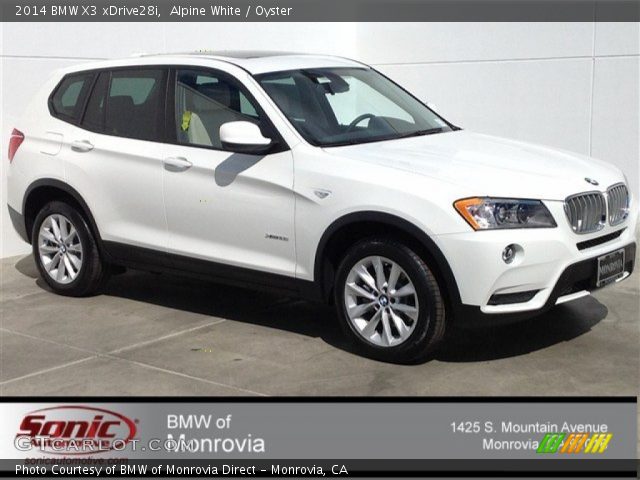 2014 BMW X3 xDrive28i in Alpine White