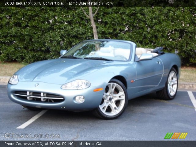 2003 Jaguar XK XK8 Convertible in Pacific Blue Metallic