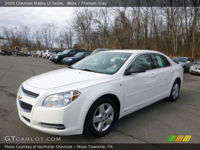 2008 Chevrolet Malibu LS Sedan in White