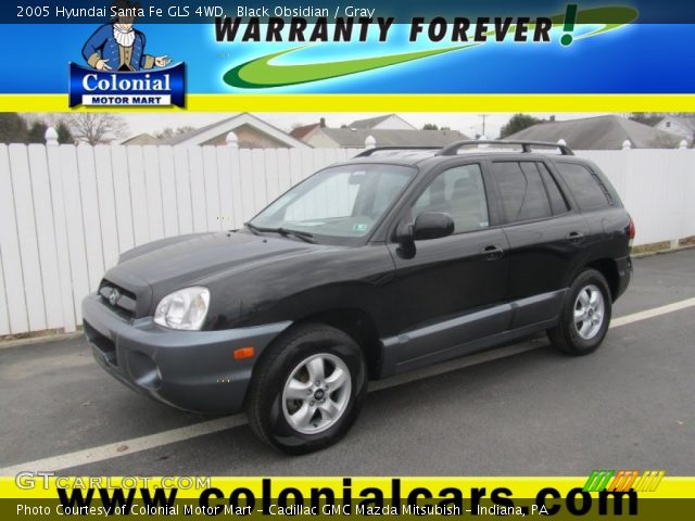 2005 Hyundai Santa Fe GLS 4WD in Black Obsidian