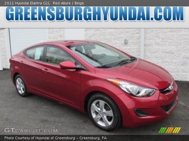2011 Hyundai Elantra GLS in Red Allure