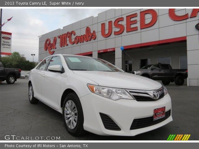 2013 Toyota Camry LE in Super White