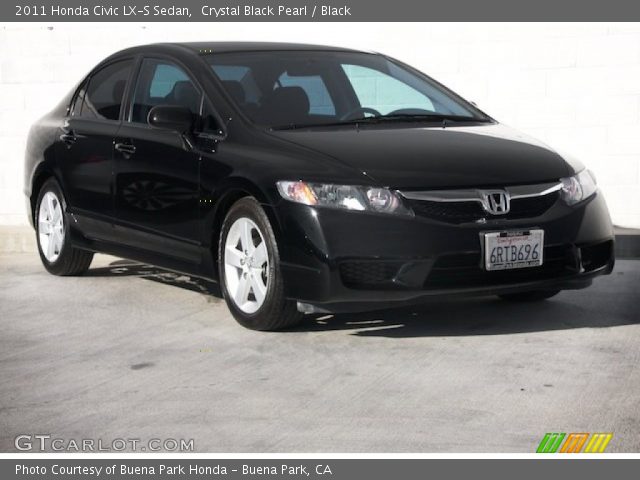 2011 Honda Civic LX-S Sedan in Crystal Black Pearl
