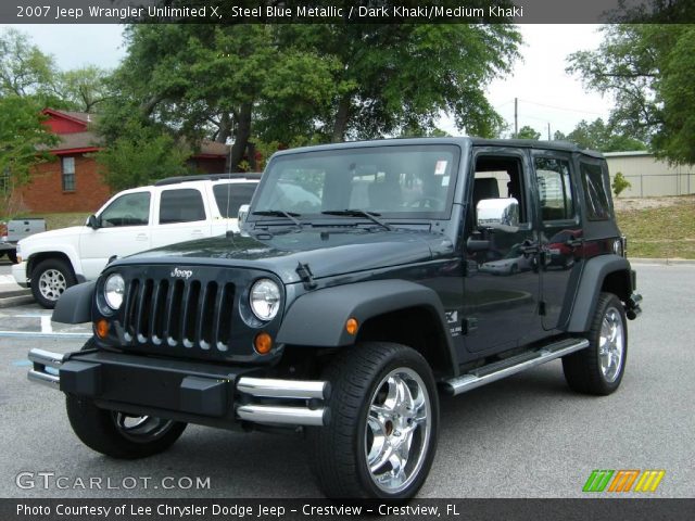 2007 Jeep Wrangler Unlimited X in Steel Blue Metallic