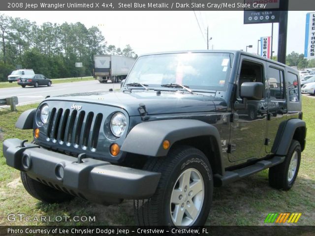 2008 Jeep Wrangler Unlimited X 4x4 in Steel Blue Metallic