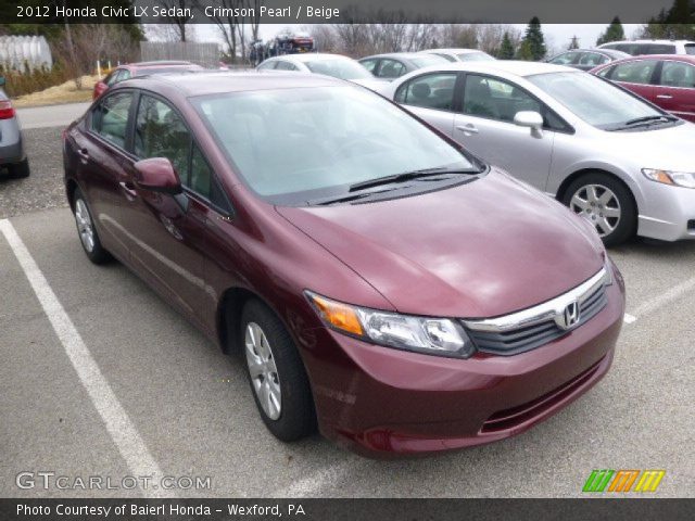 2012 Honda Civic LX Sedan in Crimson Pearl