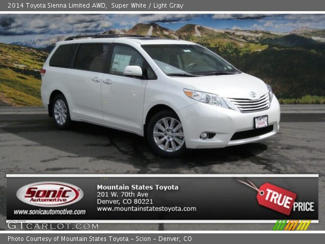 2014 Toyota Sienna Limited AWD in Super White