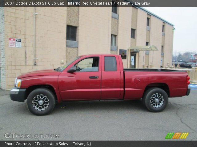 2007 Dodge Dakota ST Club Cab in Inferno Red Crystal Pearl