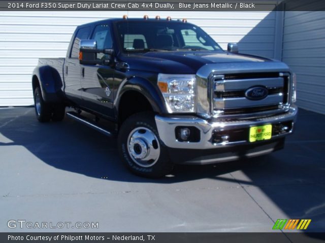 2014 Ford F350 Super Duty Lariat Crew Cab 4x4 Dually in Blue Jeans Metallic