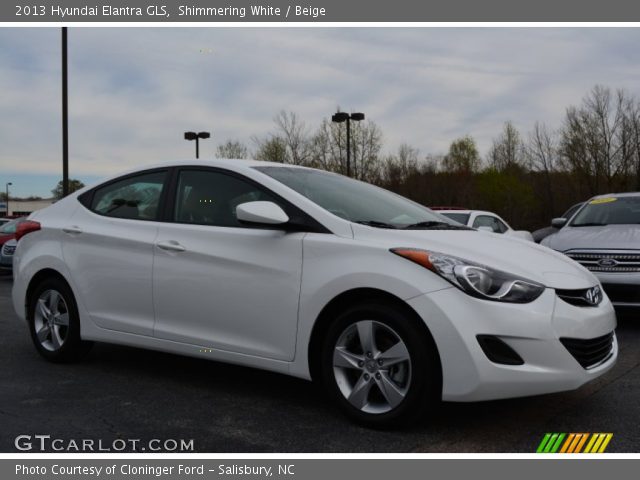 2013 Hyundai Elantra GLS in Shimmering White