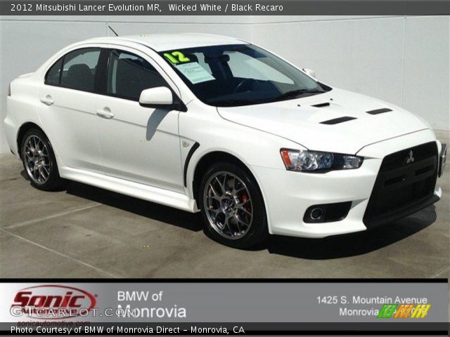 2012 Mitsubishi Lancer Evolution MR in Wicked White