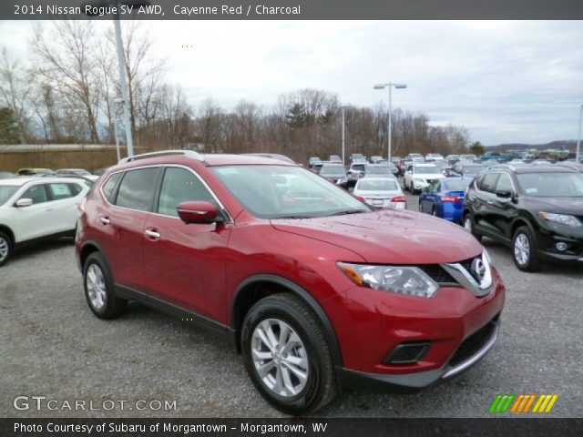 2014 Nissan Rogue SV AWD in Cayenne Red