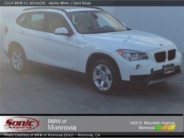 2014 BMW X1 sDrive28i in Alpine White