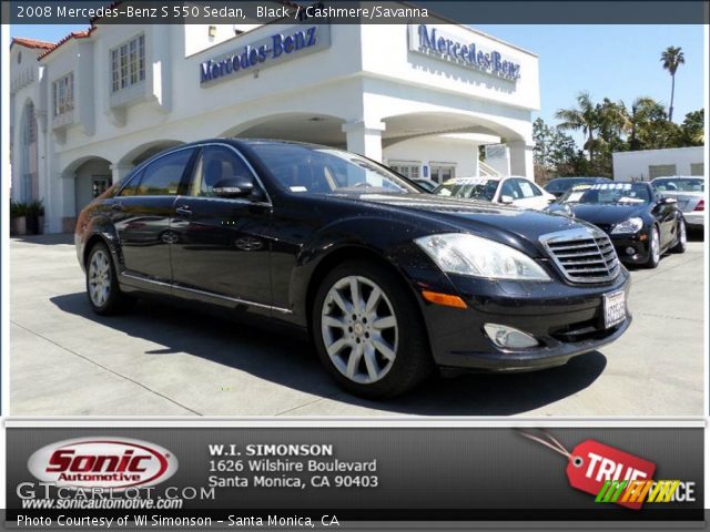 2008 Mercedes-Benz S 550 Sedan in Black