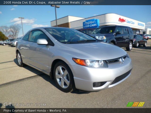 2008 Honda Civic EX-L Coupe in Alabaster Silver Metallic