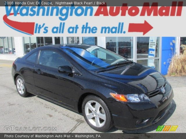 2008 Honda Civic EX Coupe in Nighthawk Black Pearl