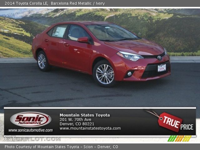 2014 Toyota Corolla LE in Barcelona Red Metallic