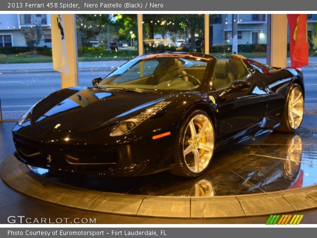 2013 Ferrari 458 Spider in Nero Pastello (Black)