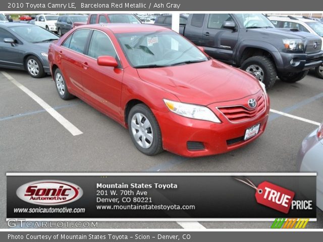 2010 Toyota Camry LE in Barcelona Red Metallic