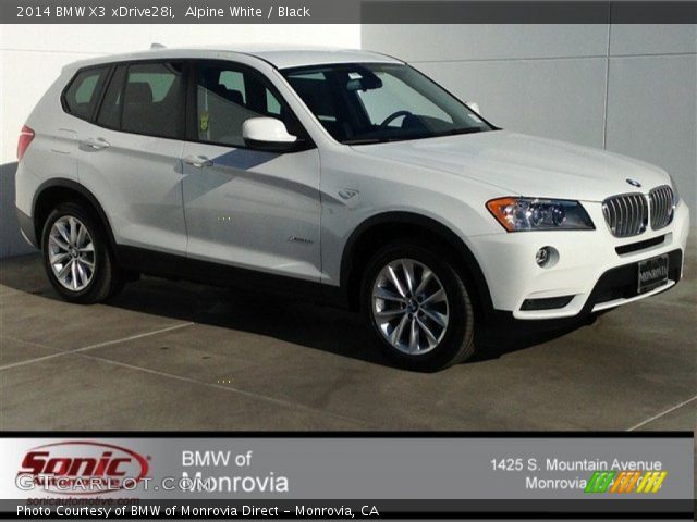 2014 BMW X3 xDrive28i in Alpine White