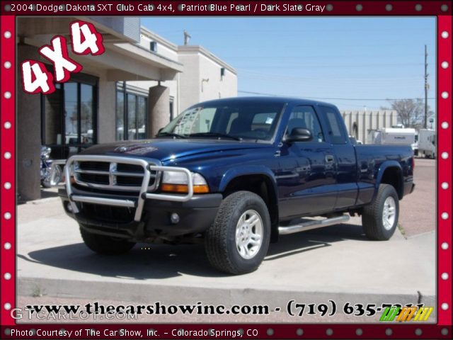 2004 Dodge Dakota SXT Club Cab 4x4 in Patriot Blue Pearl