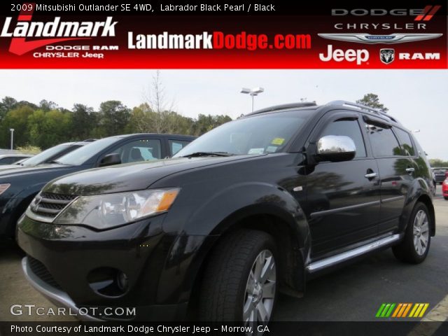 2009 Mitsubishi Outlander SE 4WD in Labrador Black Pearl