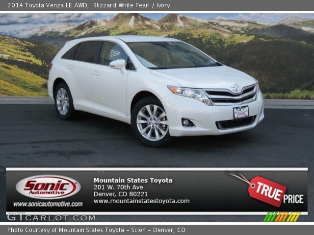 2014 Toyota Venza LE AWD in Blizzard White Pearl