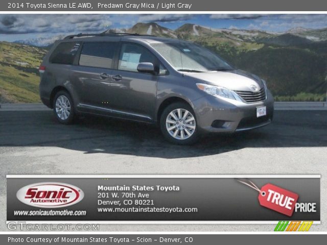 2014 Toyota Sienna LE AWD in Predawn Gray Mica