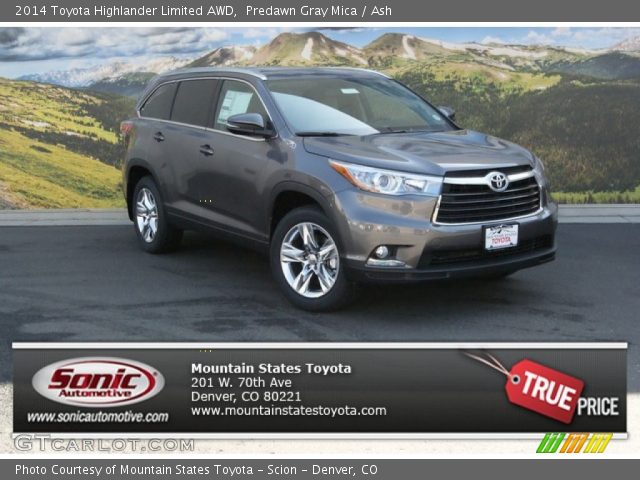 2014 Toyota Highlander Limited AWD in Predawn Gray Mica