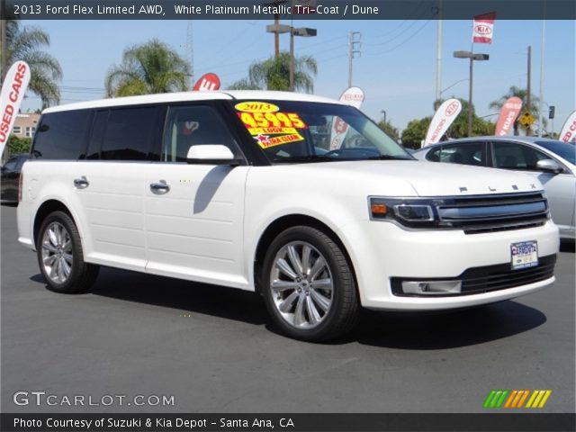 2013 Ford Flex Limited AWD in White Platinum Metallic Tri-Coat
