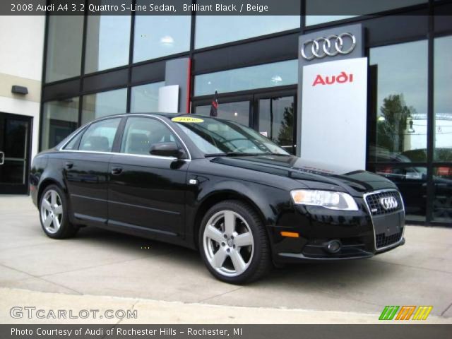 2008 Audi A4 3.2 Quattro S-Line Sedan in Brilliant Black