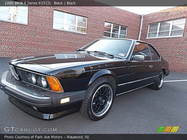 1986 BMW 6 Series 635CSi in Black