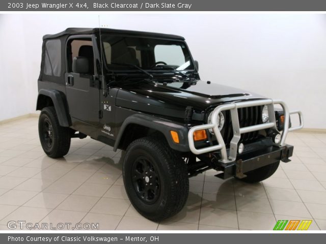 2003 Jeep Wrangler X 4x4 in Black Clearcoat