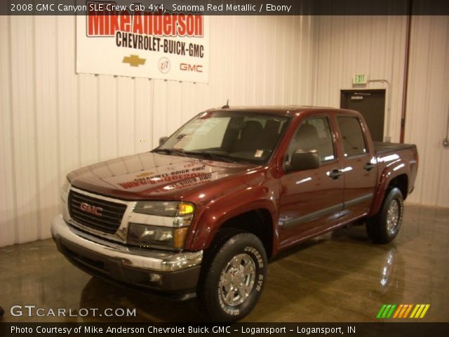 2008 GMC Canyon SLE Crew Cab 4x4 in Sonoma Red Metallic