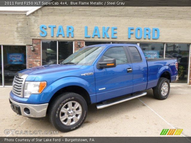 2011 Ford F150 XLT SuperCab 4x4 in Blue Flame Metallic