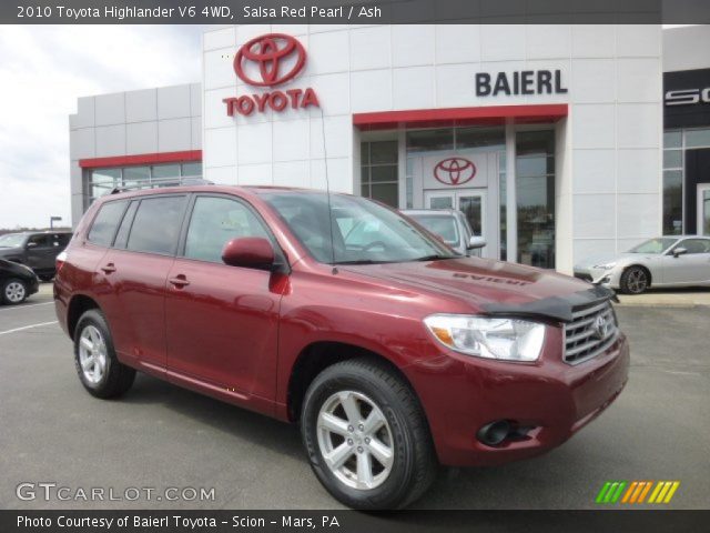 2010 Toyota Highlander V6 4WD in Salsa Red Pearl