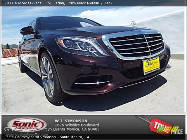 2014 Mercedes-Benz S 550 Sedan in Ruby Black Metallic