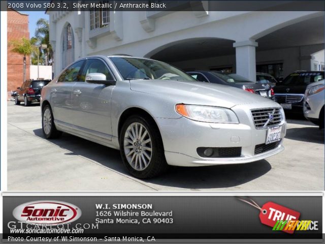 2008 Volvo S80 3.2 in Silver Metallic