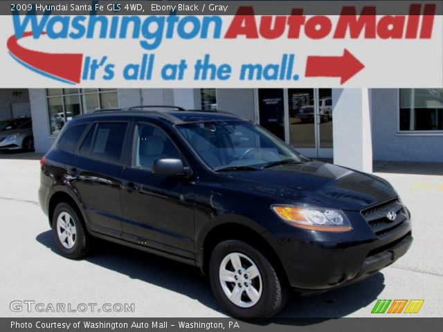 2009 Hyundai Santa Fe GLS 4WD in Ebony Black