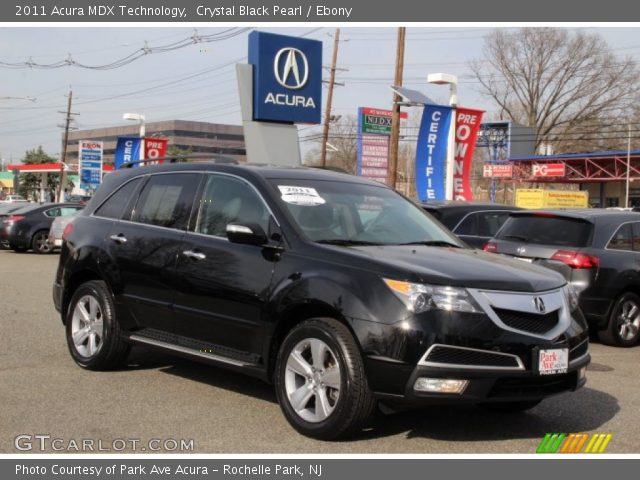 2011 Acura MDX Technology in Crystal Black Pearl