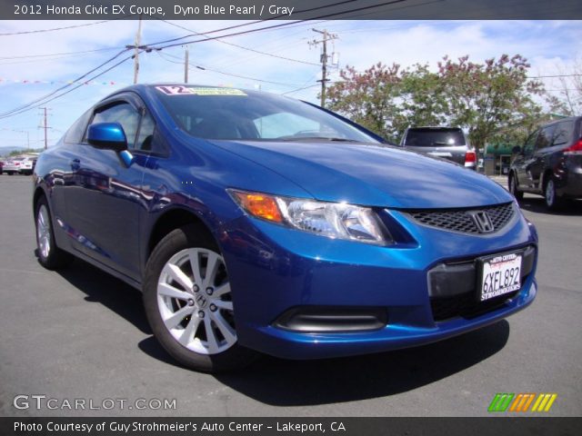 2012 Honda Civic EX Coupe in Dyno Blue Pearl